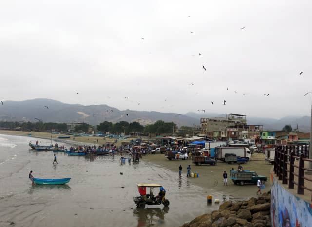 Fish Market in Puerto Lopez, Ecuador.